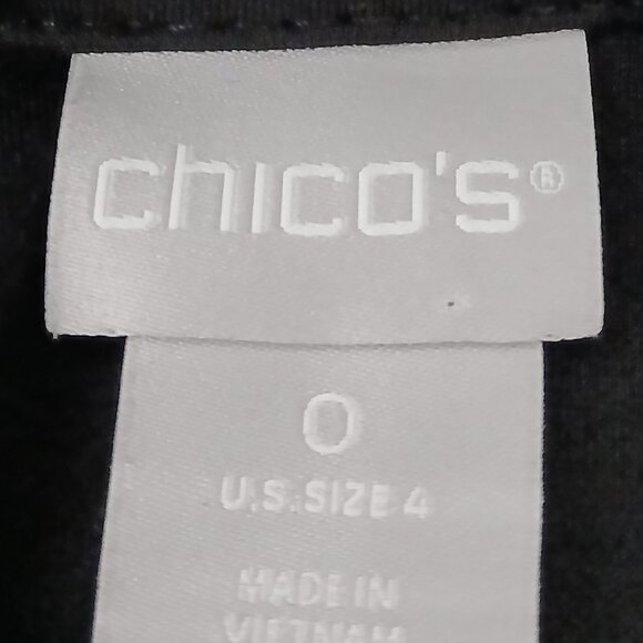 Chico's Jacket Size 0 US Small Black Ponte Stretch Button Front - Picture 8 of 9